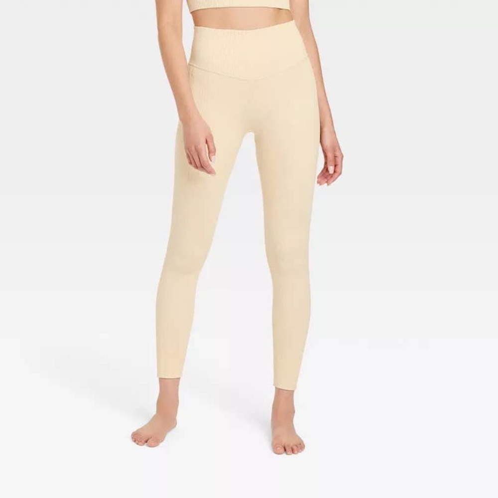 Seamless Cable Knit 7/8 Leggings - JoyLab™ Ivory XL